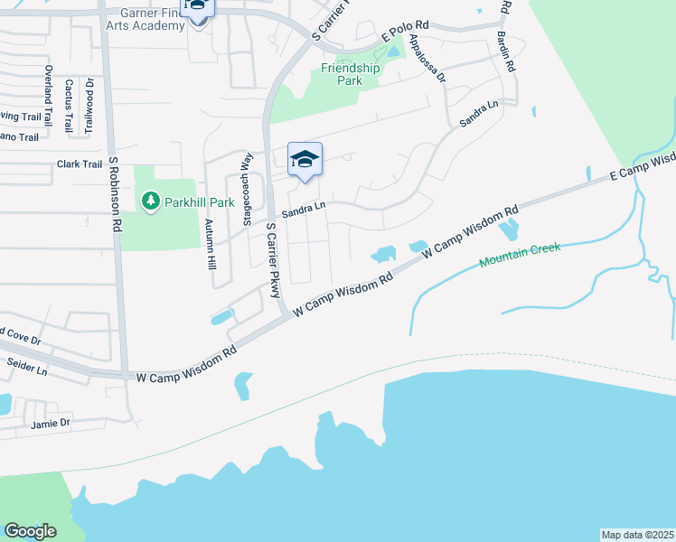 map of restaurants, bars, coffee shops, grocery stores, and more near 5168 Clydesdale Drive in Grand Prairie