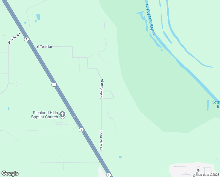 map of restaurants, bars, coffee shops, grocery stores, and more near 6955 Soda Hill Drive in Shreveport