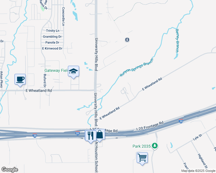 map of restaurants, bars, coffee shops, grocery stores, and more near 4562 Houston School Road in Lancaster