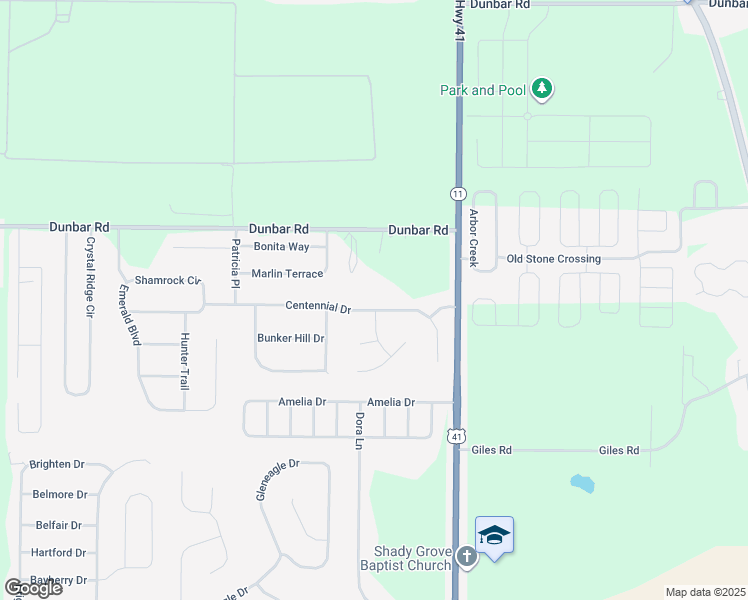 map of restaurants, bars, coffee shops, grocery stores, and more near 210 Centennial Drive in Byron