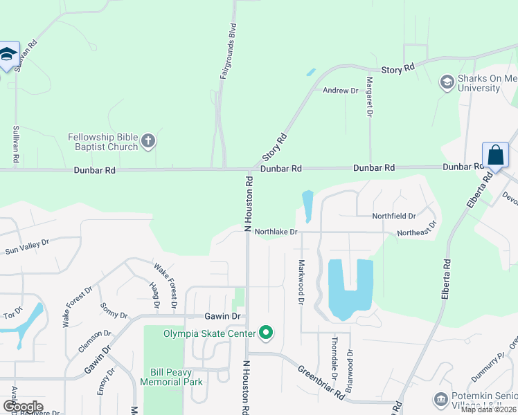 map of restaurants, bars, coffee shops, grocery stores, and more near 121 Northlake Drive in Warner Robins