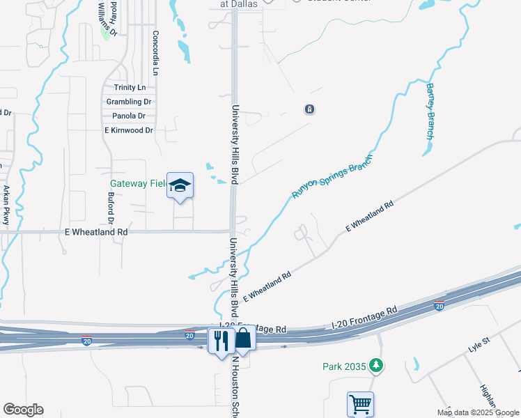 map of restaurants, bars, coffee shops, grocery stores, and more near 4562 Houston School Road in Lancaster
