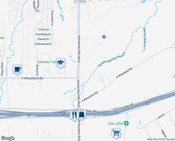 map of restaurants, bars, coffee shops, grocery stores, and more near 4562 Houston School Road in Lancaster