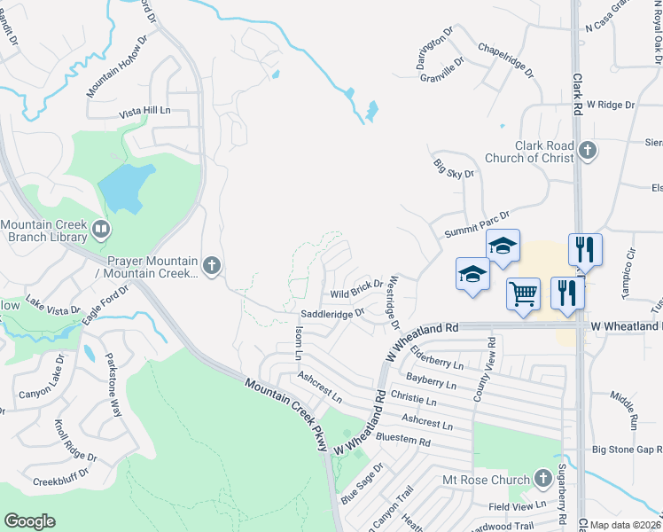 map of restaurants, bars, coffee shops, grocery stores, and more near 8711 Wood Homestead Drive in Dallas