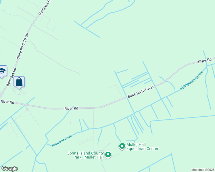 map of restaurants, bars, coffee shops, grocery stores, and more near 4750 River Road in Johns Island