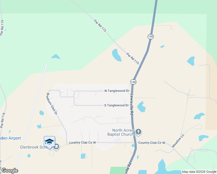 map of restaurants, bars, coffee shops, grocery stores, and more near 189 North Tanglewood Drive in Minden