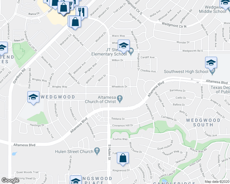 map of restaurants, bars, coffee shops, grocery stores, and more near 6508 Poco Court in Fort Worth