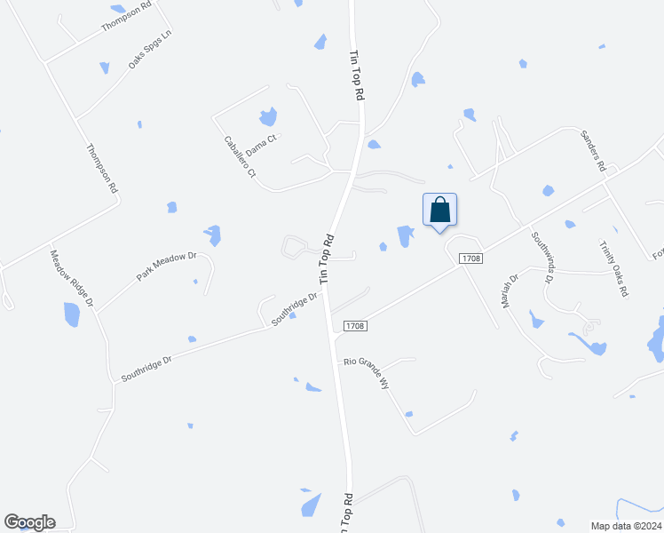 map of restaurants, bars, coffee shops, grocery stores, and more near 4353 Tin Top Road in Weatherford