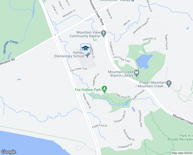 map of restaurants, bars, coffee shops, grocery stores, and more near 5928 Sugarleaf Lane in Dallas