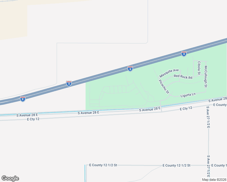 map of restaurants, bars, coffee shops, grocery stores, and more near 26681 Mesquite Avenue in Wellton
