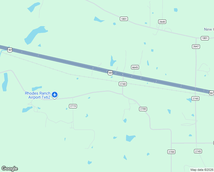 map of restaurants, bars, coffee shops, grocery stores, and more near 1543 County Road 2700 in Mineola