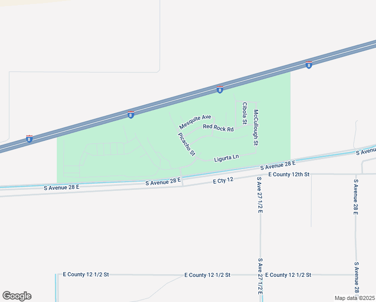 map of restaurants, bars, coffee shops, grocery stores, and more near 11732 Picacho Street in Wellton