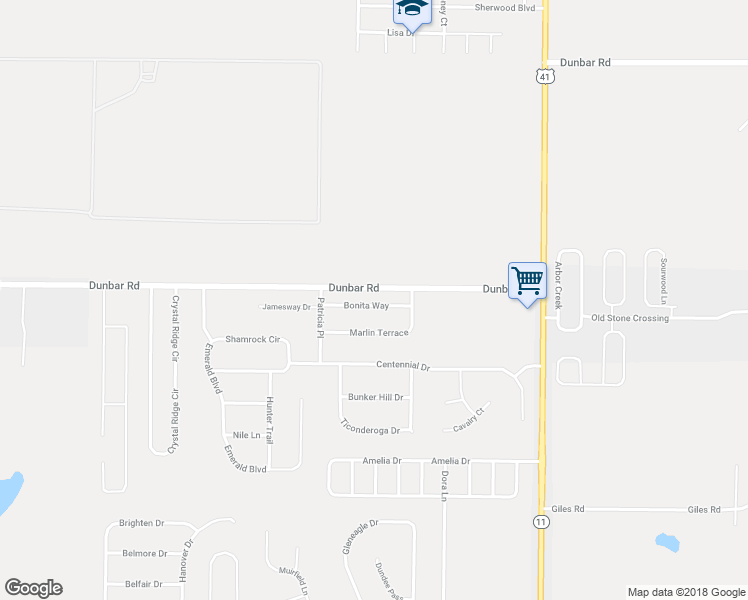 map of restaurants, bars, coffee shops, grocery stores, and more near 108 Bonita Way in Byron