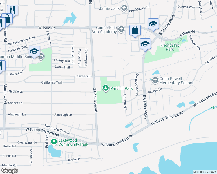 map of restaurants, bars, coffee shops, grocery stores, and more near 800 Hanger in Irving