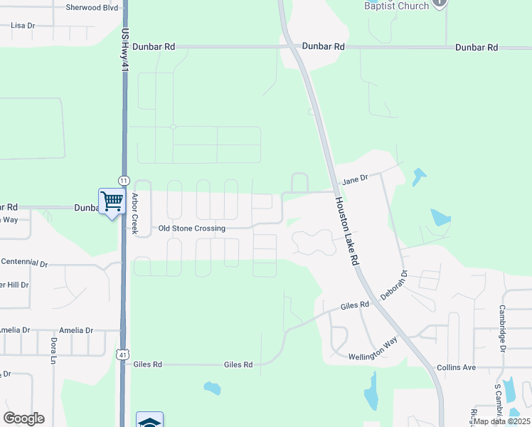 map of restaurants, bars, coffee shops, grocery stores, and more near Old Stone Crossing in Byron