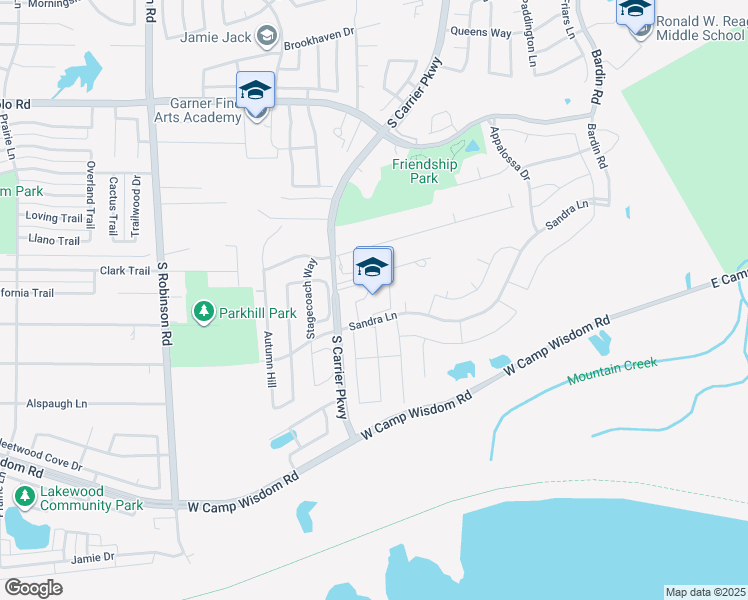 map of restaurants, bars, coffee shops, grocery stores, and more near 5009 South Carrier Parkway in Grand Prairie