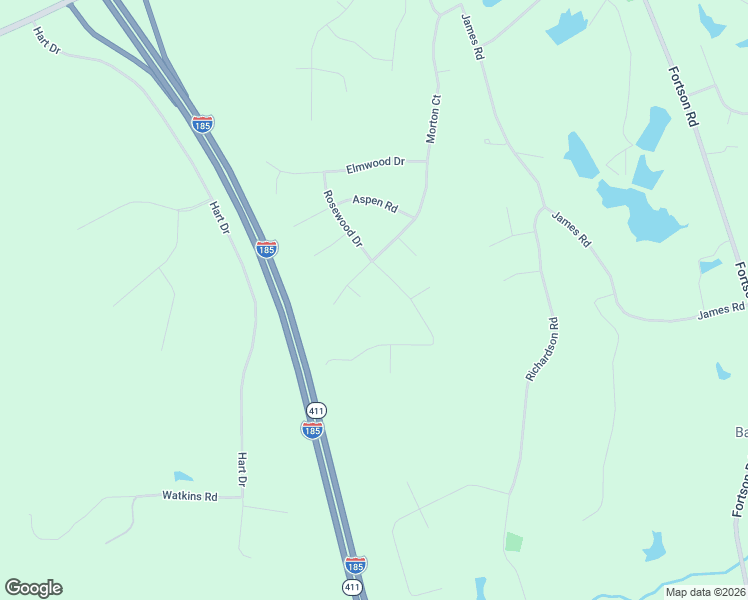 map of restaurants, bars, coffee shops, grocery stores, and more near 156 Birchwood Drive in Harris County