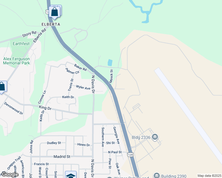 map of restaurants, bars, coffee shops, grocery stores, and more near 12110 Hawkinsville Road in Warner Robins