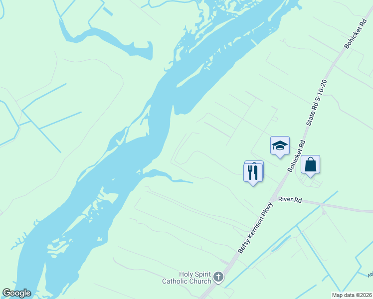 map of restaurants, bars, coffee shops, grocery stores, and more near 3344 River Landing Road in Johns Island