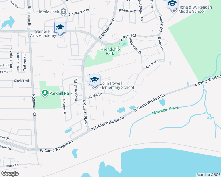 map of restaurants, bars, coffee shops, grocery stores, and more near 4925 South Carrier Parkway in Grand Prairie