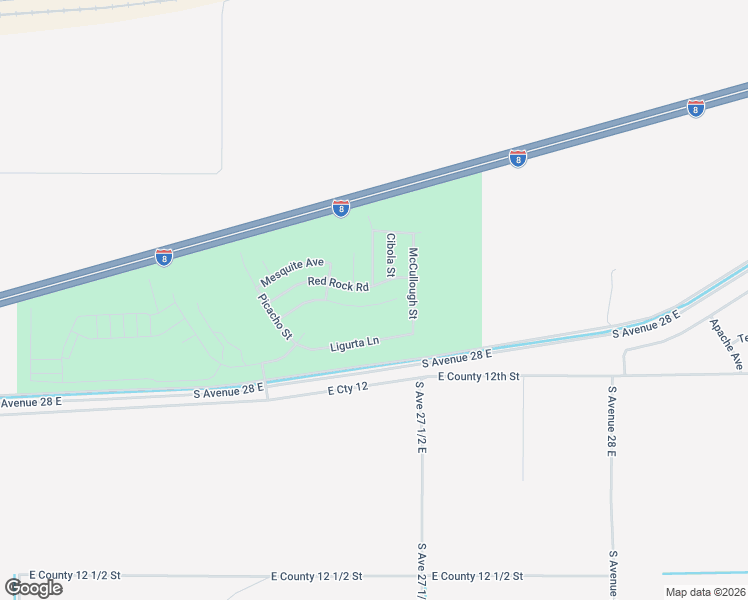 map of restaurants, bars, coffee shops, grocery stores, and more near 27357 Red Rock Road in Wellton