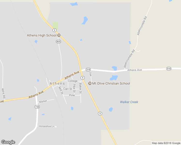map of restaurants, bars, coffee shops, grocery stores, and more near Oak in Athens