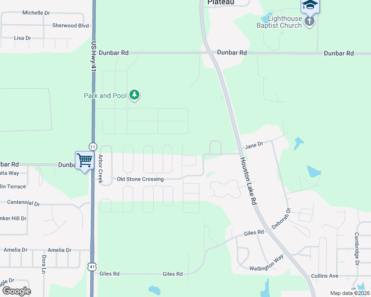 map of restaurants, bars, coffee shops, grocery stores, and more near Old Stone Crossing in Byron