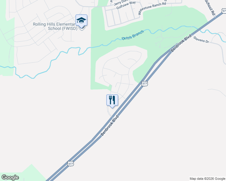 map of restaurants, bars, coffee shops, grocery stores, and more near 11037 Hawkins Home Boulevard in Benbrook