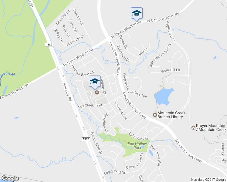 map of restaurants, bars, coffee shops, grocery stores, and more near 5740 Hunters Bend Lane in Dallas