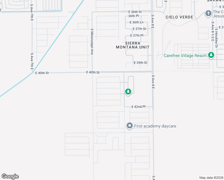 map of restaurants, bars, coffee shops, grocery stores, and more near 7689 East 41st Street in Yuma