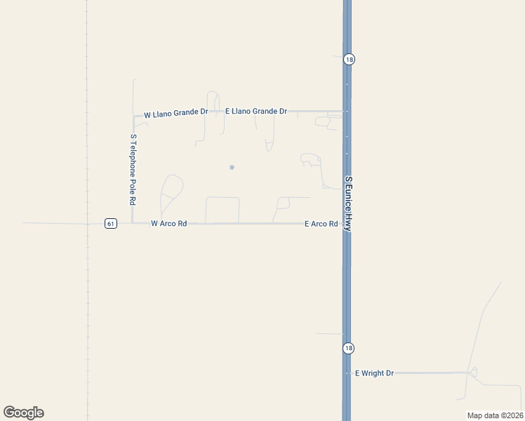 map of restaurants, bars, coffee shops, grocery stores, and more near 428 East Arco Road in Hobbs