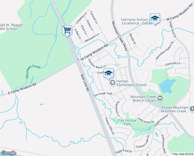 map of restaurants, bars, coffee shops, grocery stores, and more near 5752 Goldfinch Way in Dallas