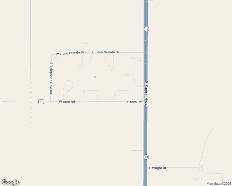 map of restaurants, bars, coffee shops, grocery stores, and more near 428 East Arco Road in Hobbs