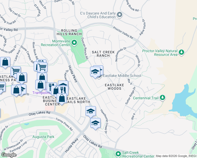 map of restaurants, bars, coffee shops, grocery stores, and more near 900 Duncan Ranch Road in Chula Vista
