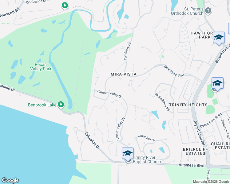 map of restaurants, bars, coffee shops, grocery stores, and more near 7028 Saucon Valley Drive in Fort Worth