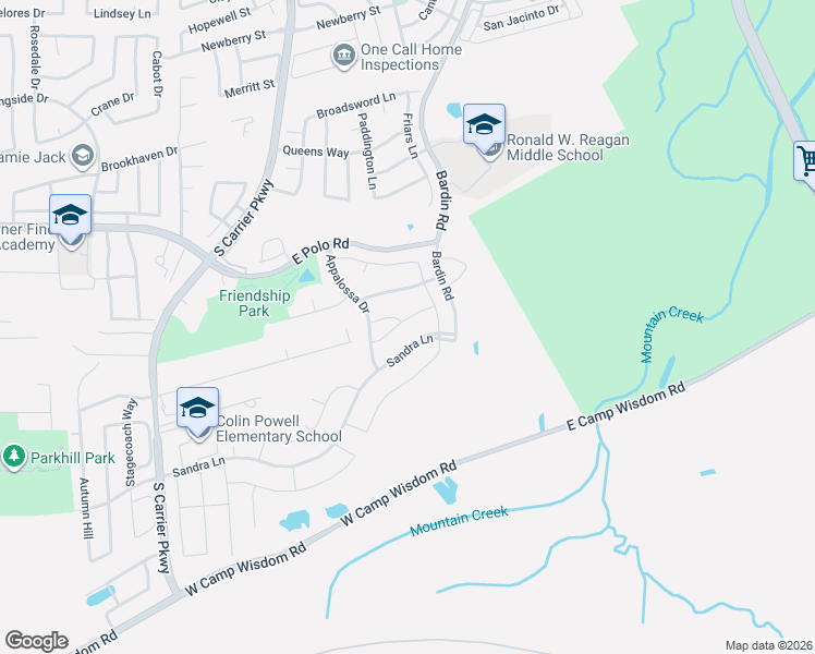 map of restaurants, bars, coffee shops, grocery stores, and more near 663 Morgan Drive in Grand Prairie