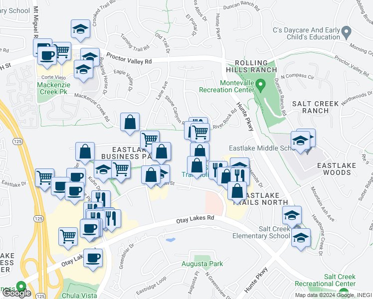 map of restaurants, bars, coffee shops, grocery stores, and more near 856 Jetty Lane in Chula Vista