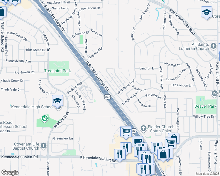map of restaurants, bars, coffee shops, grocery stores, and more near 5622 Homestead Road in Arlington