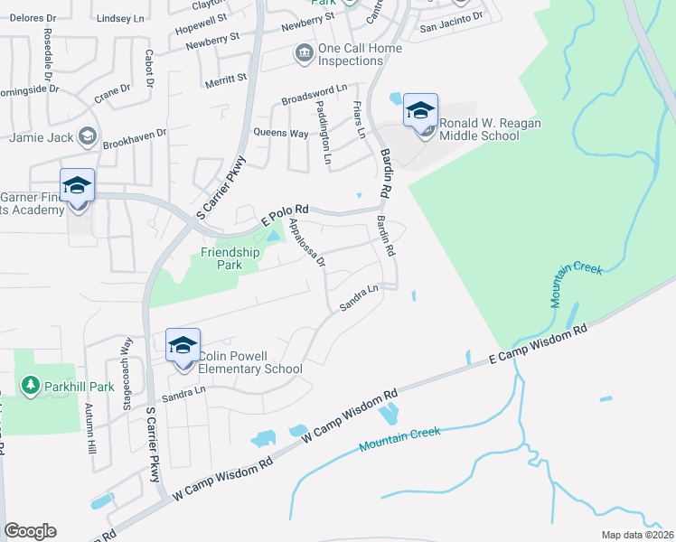 map of restaurants, bars, coffee shops, grocery stores, and more near 5751 Appalossa Drive in Grand Prairie