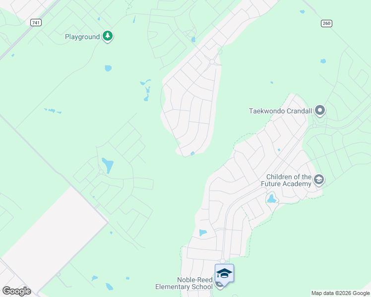 map of restaurants, bars, coffee shops, grocery stores, and more near 3100 Helix Bay Drive in Crandall