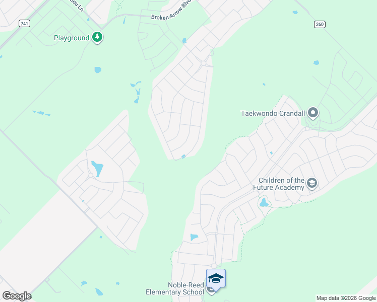 map of restaurants, bars, coffee shops, grocery stores, and more near 2960 Wallace Wells Court in Crandall