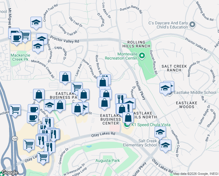 map of restaurants, bars, coffee shops, grocery stores, and more near 803 Starboard Street in Chula Vista