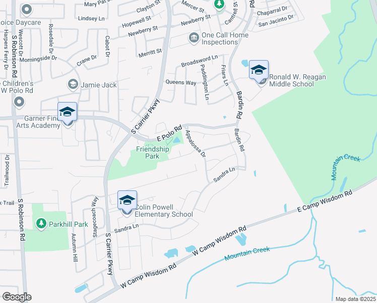 map of restaurants, bars, coffee shops, grocery stores, and more near 548 Breton Drive in Grand Prairie