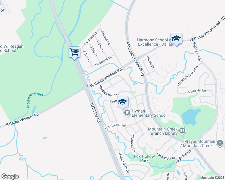 map of restaurants, bars, coffee shops, grocery stores, and more near 5523 Laysan Court in Dallas