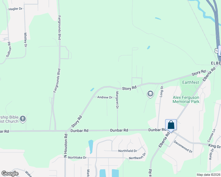 map of restaurants, bars, coffee shops, grocery stores, and more near 421 Story Road in Warner Robins