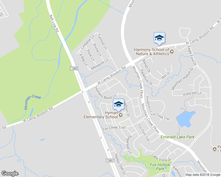 map of restaurants, bars, coffee shops, grocery stores, and more near 5516 Laysan Court in Dallas