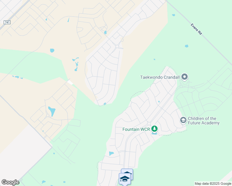 map of restaurants, bars, coffee shops, grocery stores, and more near 2984 Wallace Wells Court in Crandall
