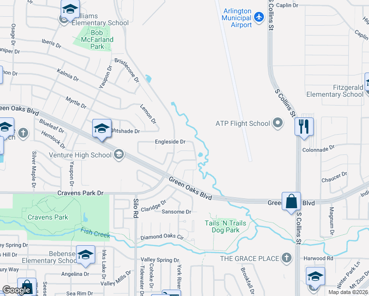 map of restaurants, bars, coffee shops, grocery stores, and more near 809 Wilmor Court in Arlington