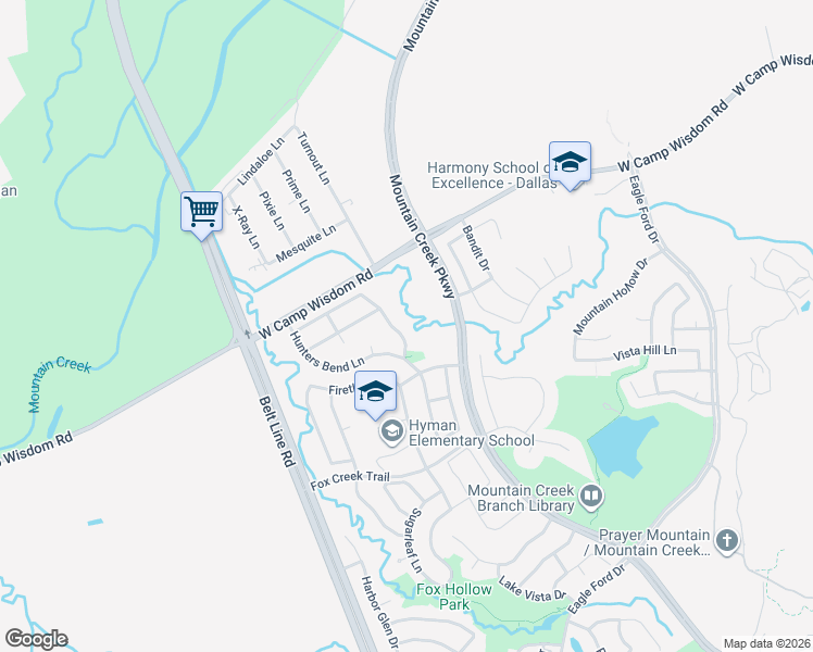 map of restaurants, bars, coffee shops, grocery stores, and more near 5558 Mandarin Way in Dallas