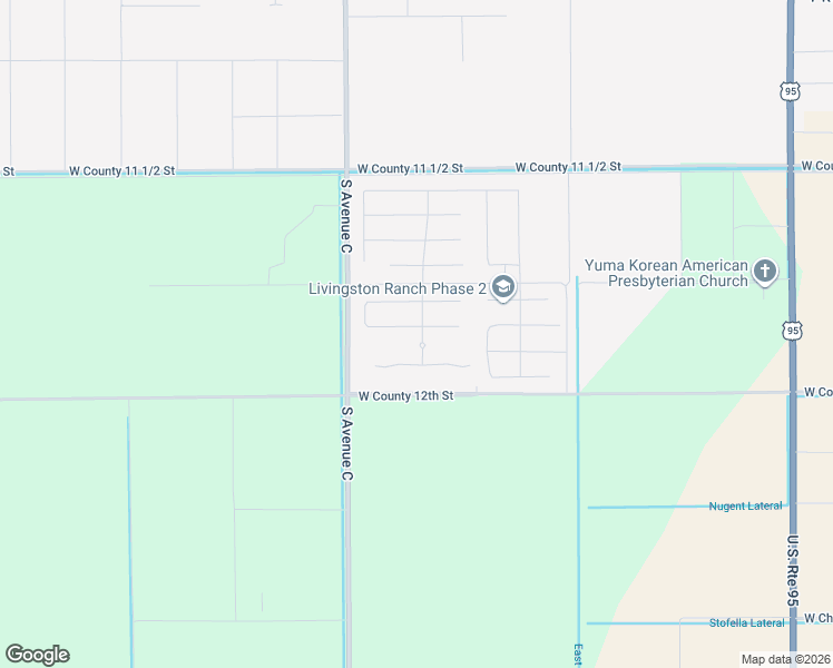 map of restaurants, bars, coffee shops, grocery stores, and more near 3775 West 39th Street in Yuma